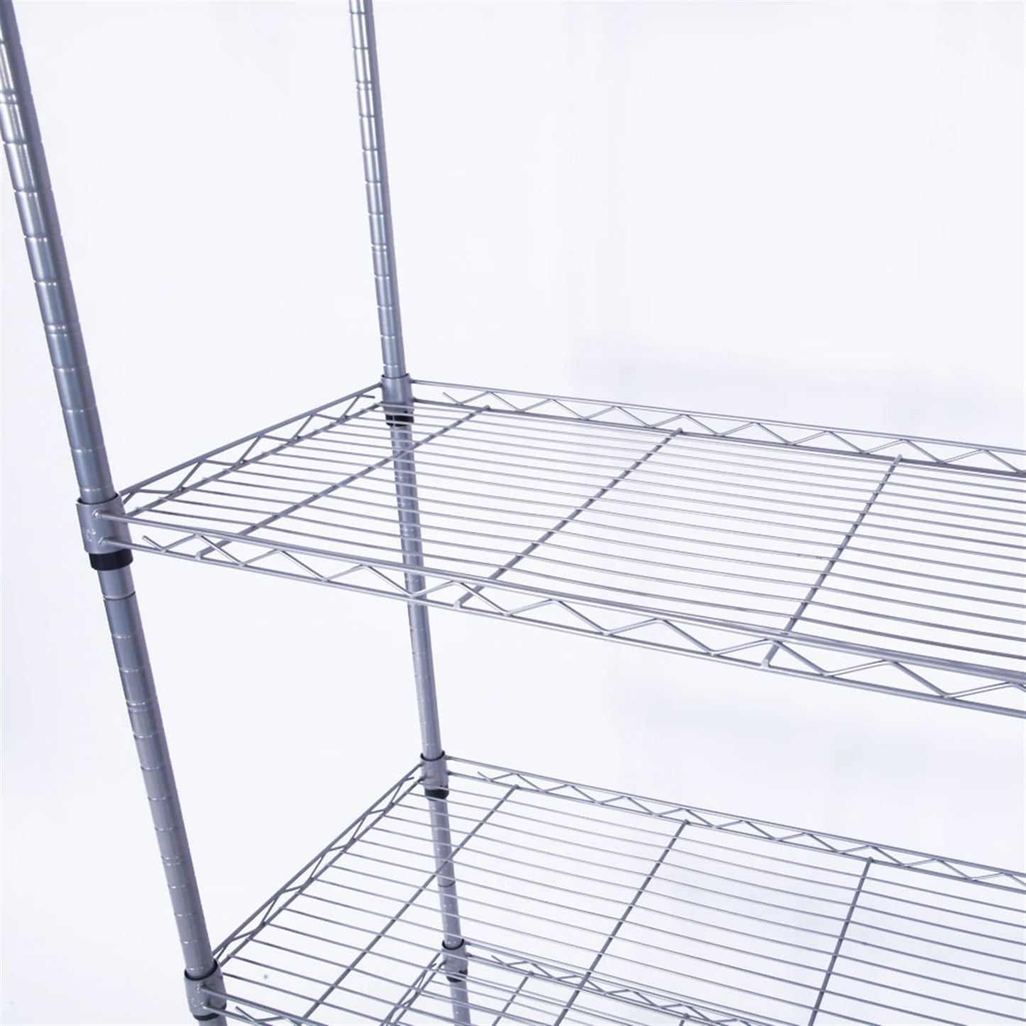 XM-304B Rectangle Carbon Steel Metal Assembly 5-Shelf Storage Rack Silver Gray