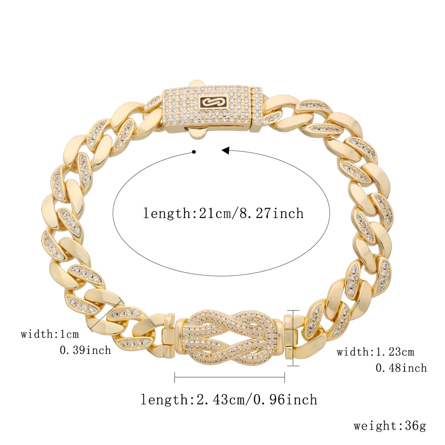 Unisex Copper Chain Bracelet Cubic Zirconia Minimalist Design 17cm 20cm Tarnish Proof Versatile Everyday Jewelry
