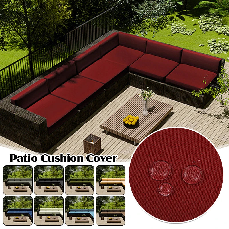 12 Styles Patio Chair Seat Covers, Waterproof Outdoor Sofa Cushion Slipcover, Thicken Garden Lounge Chair Cushion Replacement