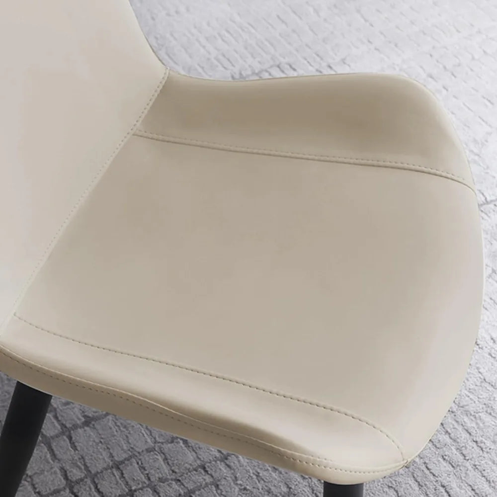 Dining Chairs, Modern PU Leather Dining Room Chair with Sturdy Metal Legs, Upholstered Seat Dinner Chairs Accent Side Chairs