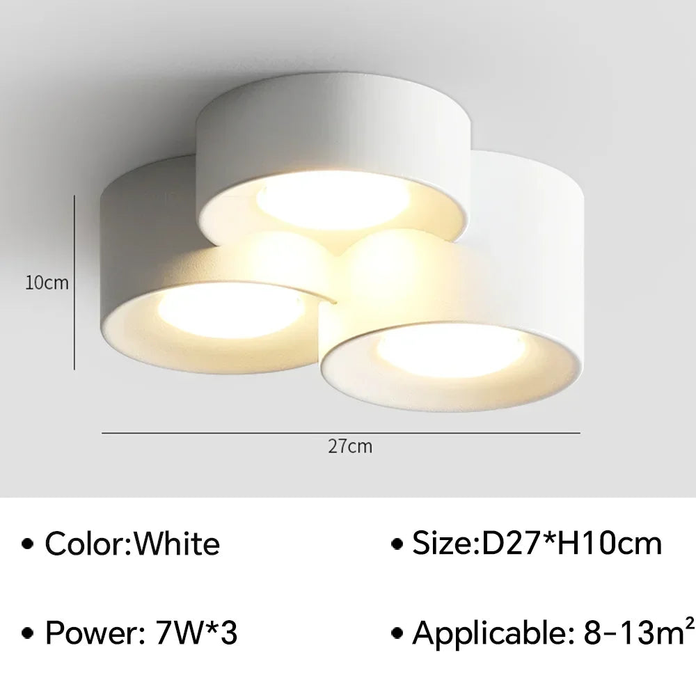LED Ceiling Mounted Lights for Living Room Bedroom Hallway Corridor Modern Nordic Cylinder Minimalism Indoor Home Decoration