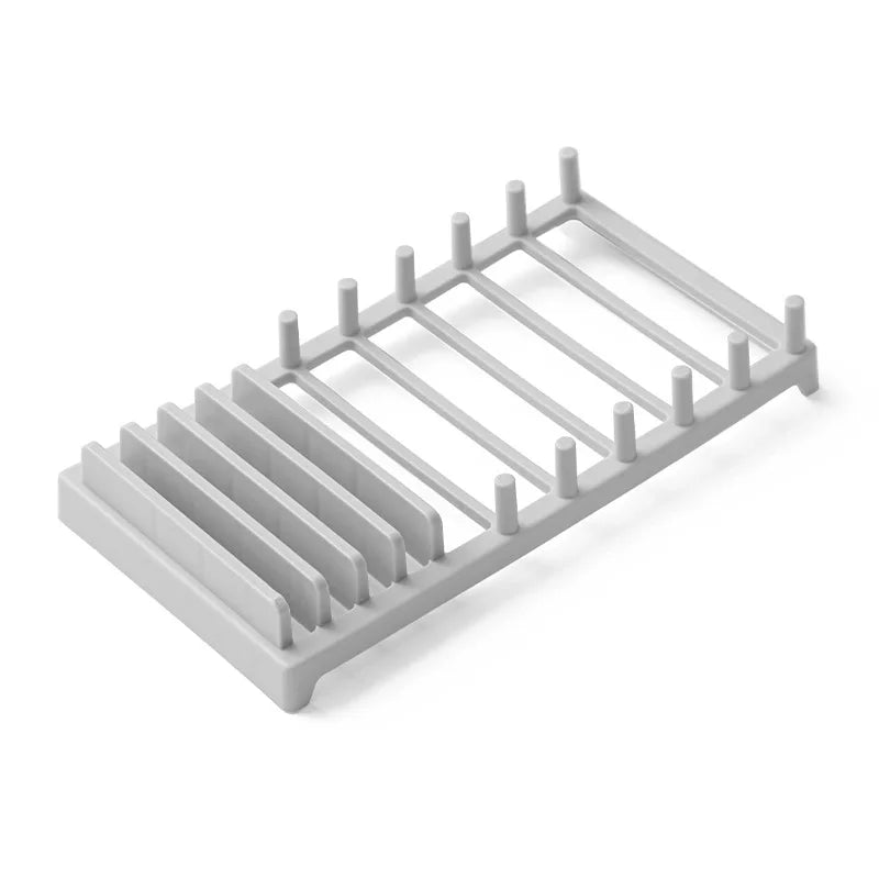 Kitchen Organizer Pot Lid Rack Plastic Spoon Holder Pot Lid Shelf Cooking Dish Rack Pan Cover Stand Kitchen Accessories