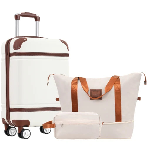 Hardshell Luggage Sets with Bags Carry-on Suitcase Double Spinner Wheels with TSA Lock ,Single Luggage 20 IN, Multiple colors