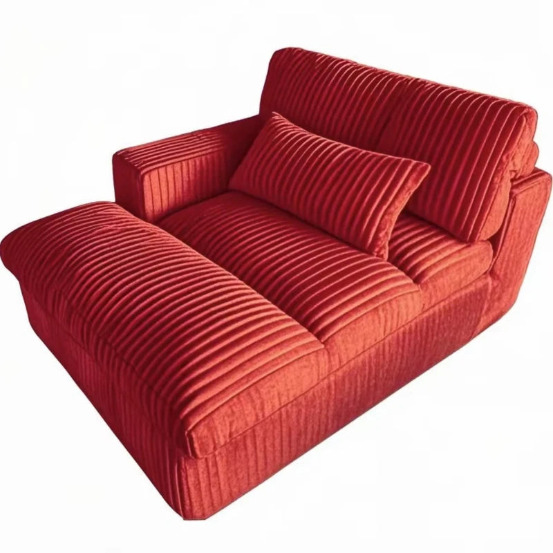 Italian Style Retro Luxury Corduroy Double Sofa Bed for Living Room Vacuum Compression Washable Customizable
