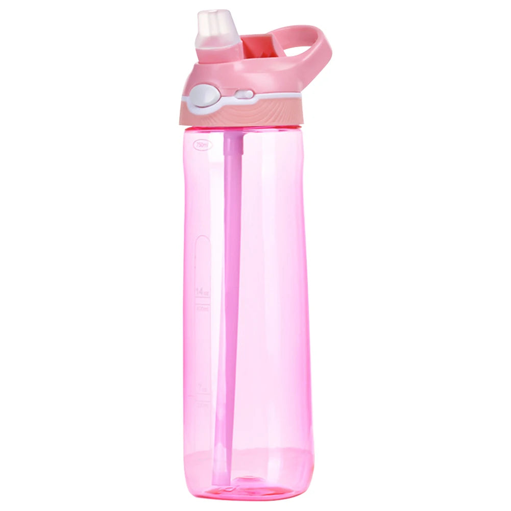 800ml Tritan Sports Water Bottle with Straw Portable Water Bottle Large Capacity Fitness Water Cup for Camping Hiking