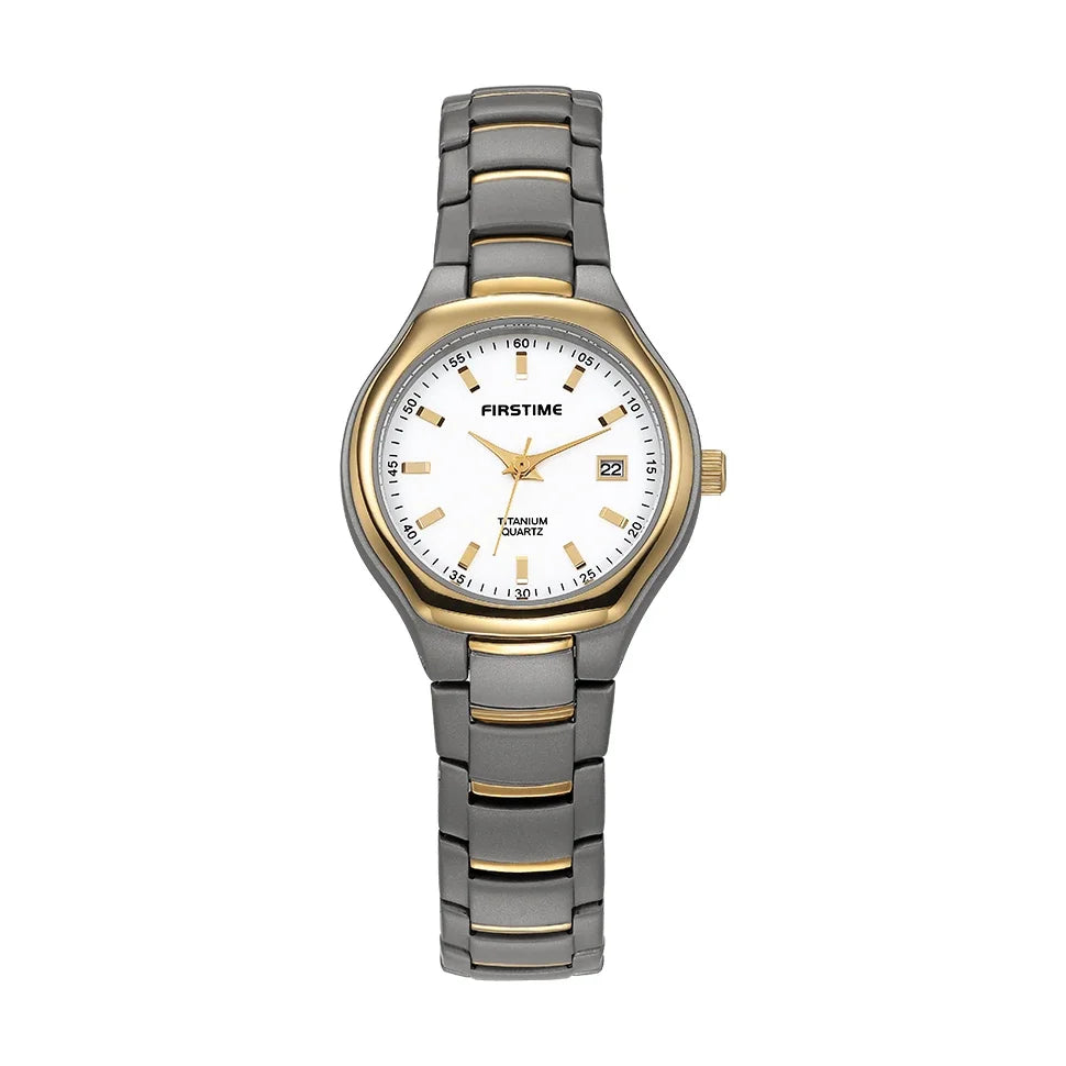 BERNY Women's Watches Titanium Calendar Casual Simple Ladies Quartz Wristwatch Ultra Light Fashion Golden Tone Small Watch