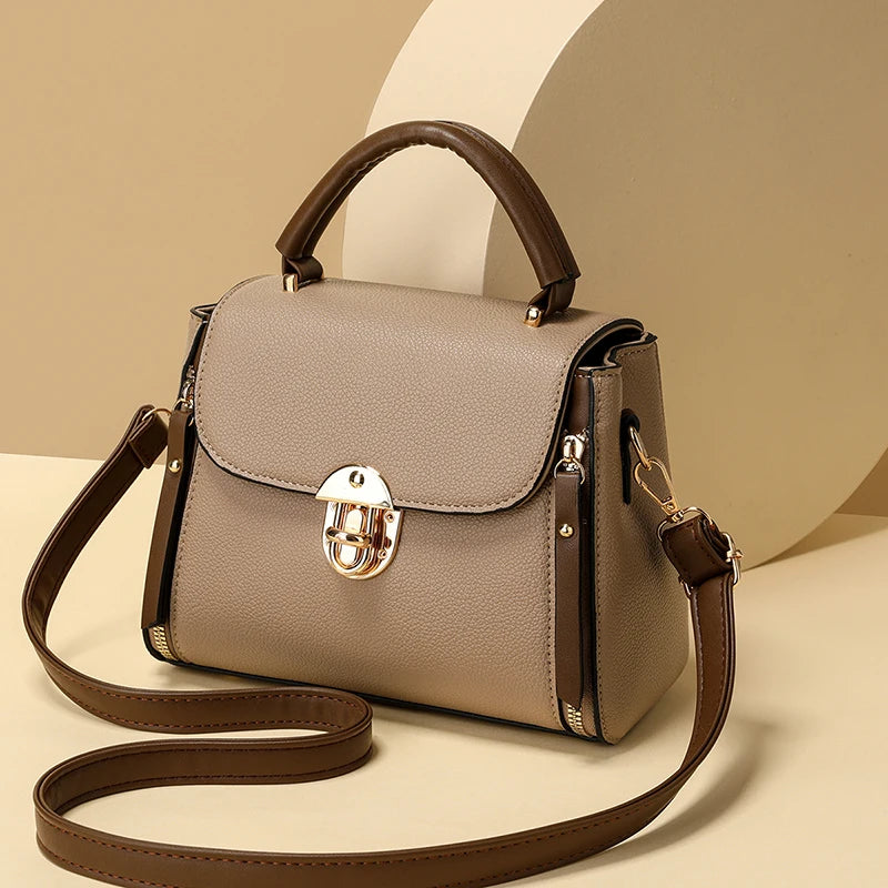 High-End Bags for Women, Fashionable Hand-Held Lock Buckle Women's Bags, Small Square Bags, Fashionable and Versatile Single Shoulder Crossbody Bags, Evening Bags, Convenient Travel Bags, Mobile Phone Bags