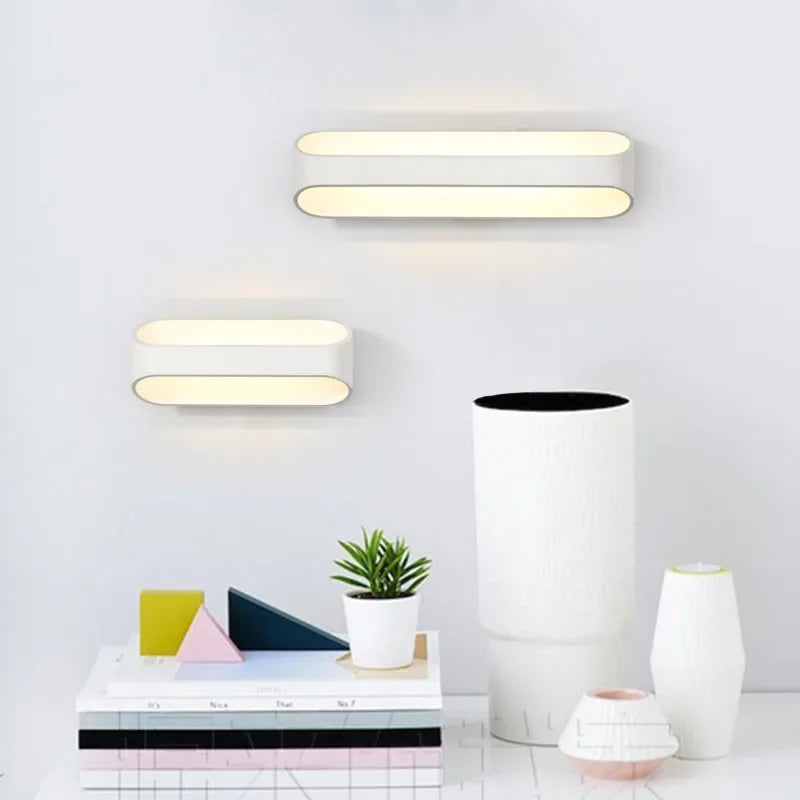 LED Wall Lamps Home Decor Modern Simple Bedroom Lights Indoor Kitchen Dining-room Corridor Lighting Decoration Aluminum Material