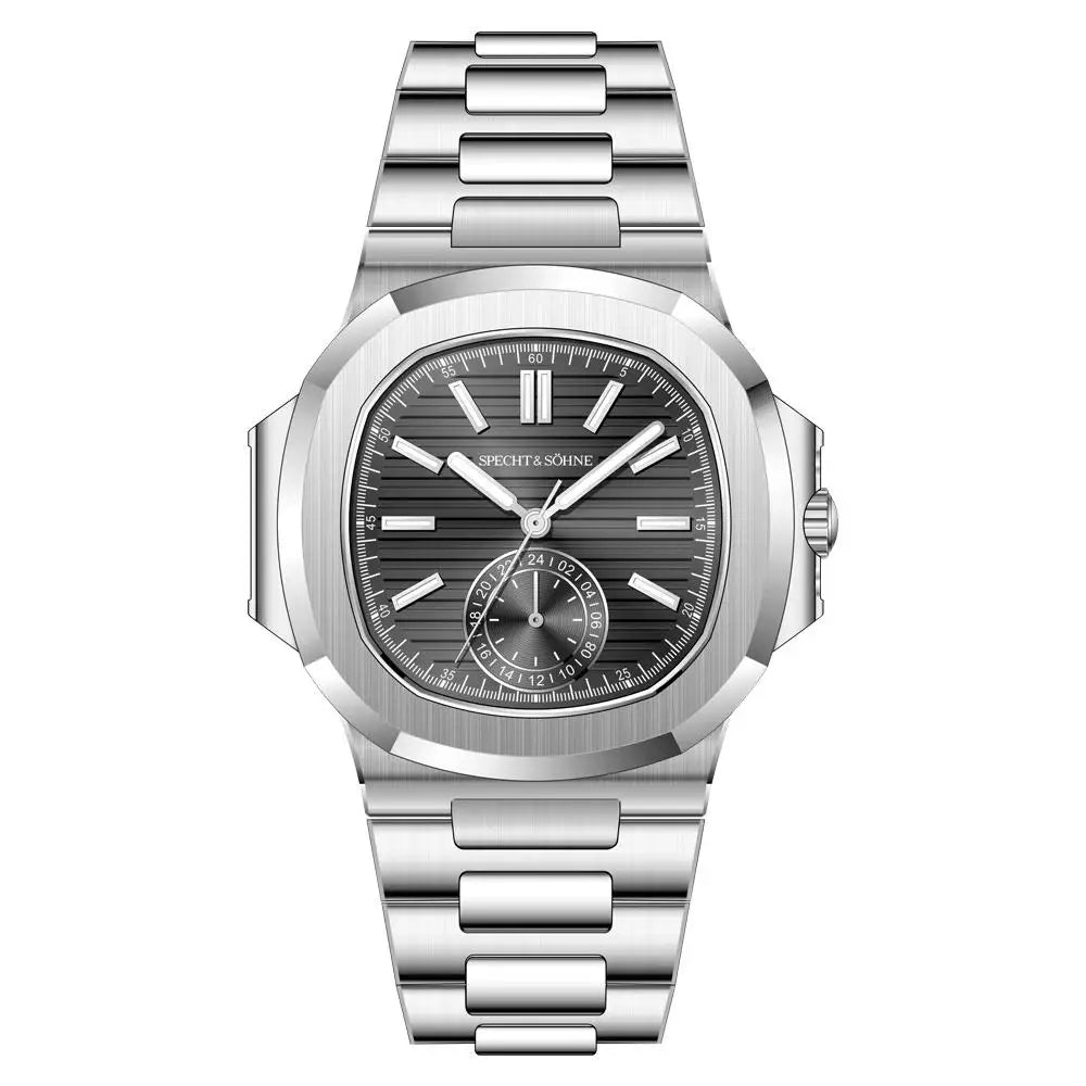 Specht & Söhne Watches Men Classic 5980 Japan VH60 Movt Luminous AR Coating Leather Crystal Steel Quartz Watches 50M Waterproof
