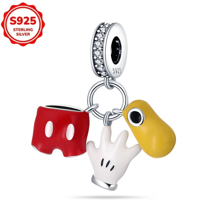 For Original Women 925 Bracelet Bangle Pendant Charm Disney Stitch 925 Sterling Silver Boutique Bead DIY Jewelry Gift New in Hot