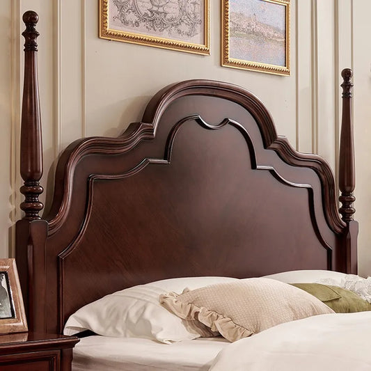 (FAS grade peach blossom core) high-end retro solid wood bed French Anna bed medium antique bed 1.8 double solid wood bed