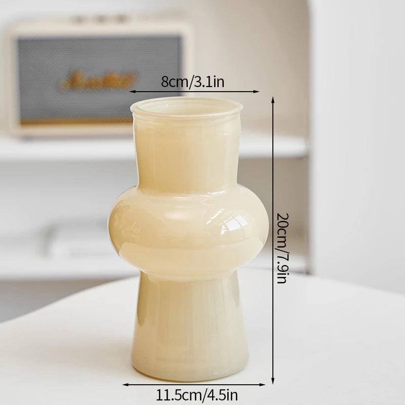 Glass Flower Vase Creative Vase Decorative Hydroponic Flower Container Nordic Style Flower Vases Desktop Flower Bottle Decor