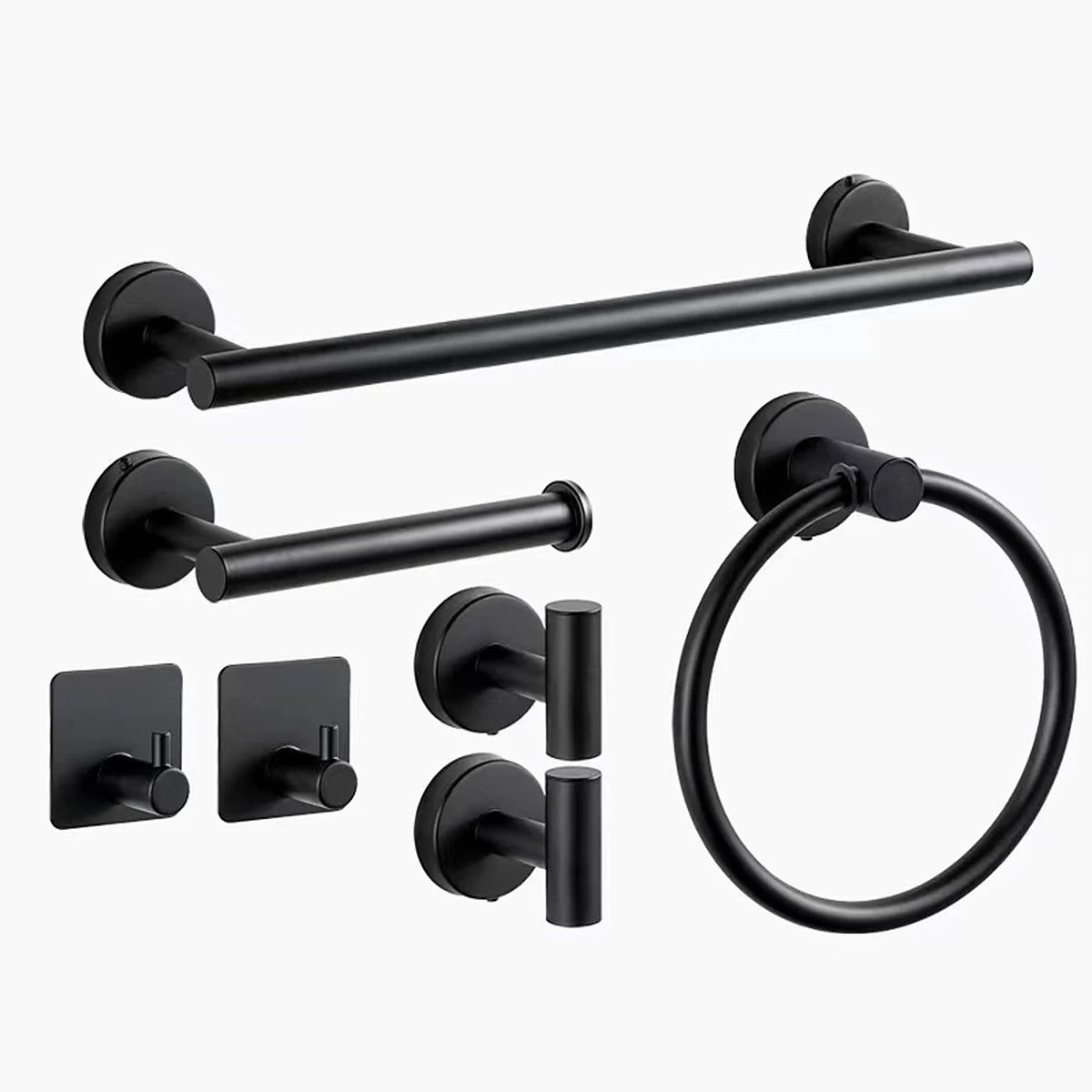 Bathroom Hardware Set Accessories Stainless Steel Towel Rack Towel Ring Toilet Paper Holder Hook Bathroom Organizer Set