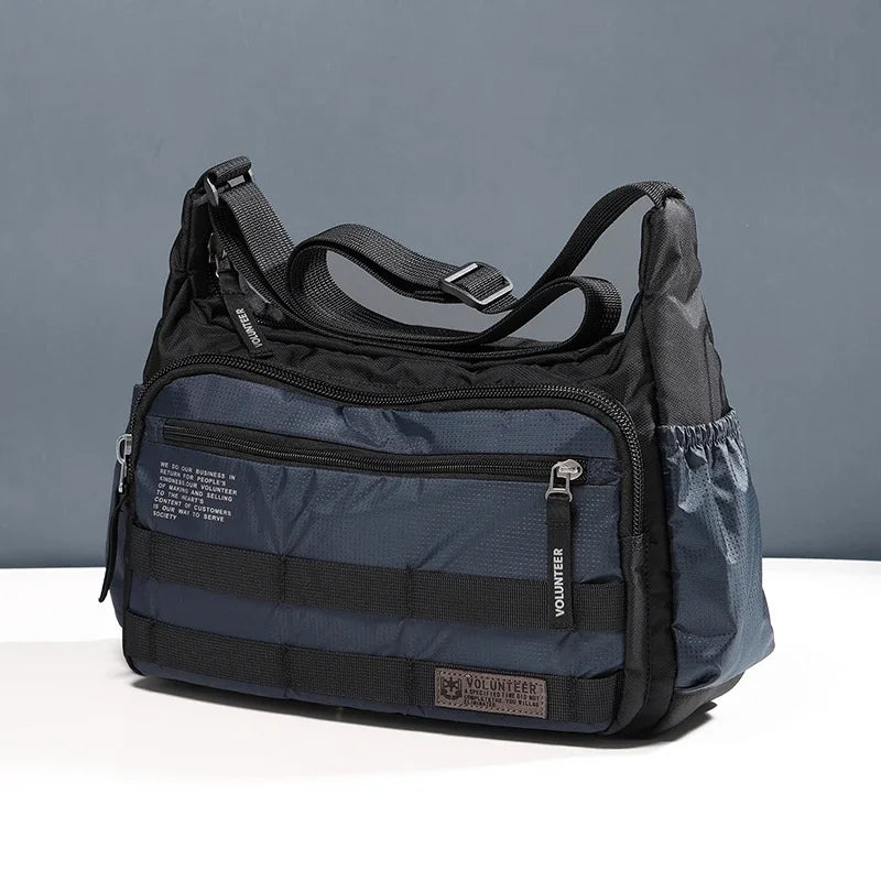 Volunteer Men's Crossbody Shoulder Bag Multipurpose Laptop Messenger Bag Casual Oxford Commuter Lightweight Sling Bags 1829-06
