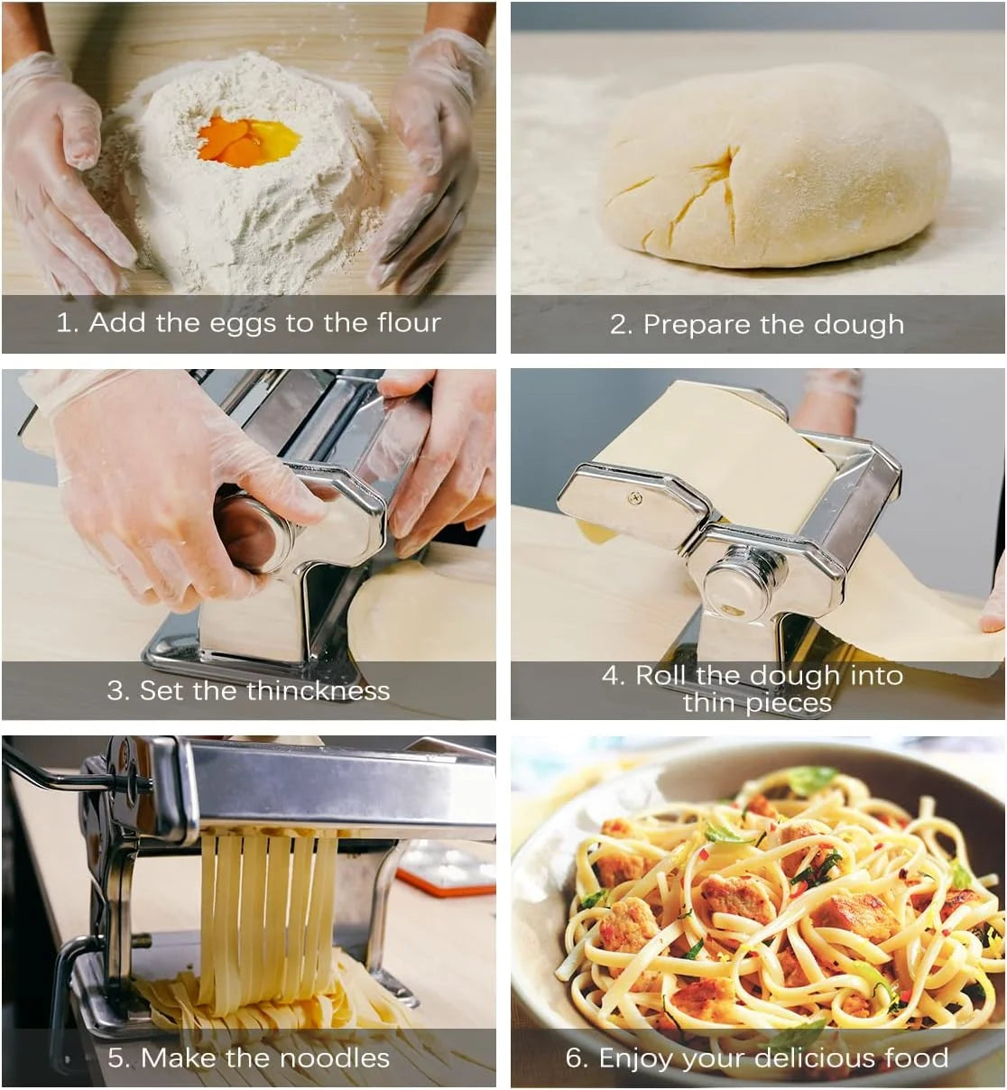 Pasta Maker Set with Ravioli Attachment and Drying Rack