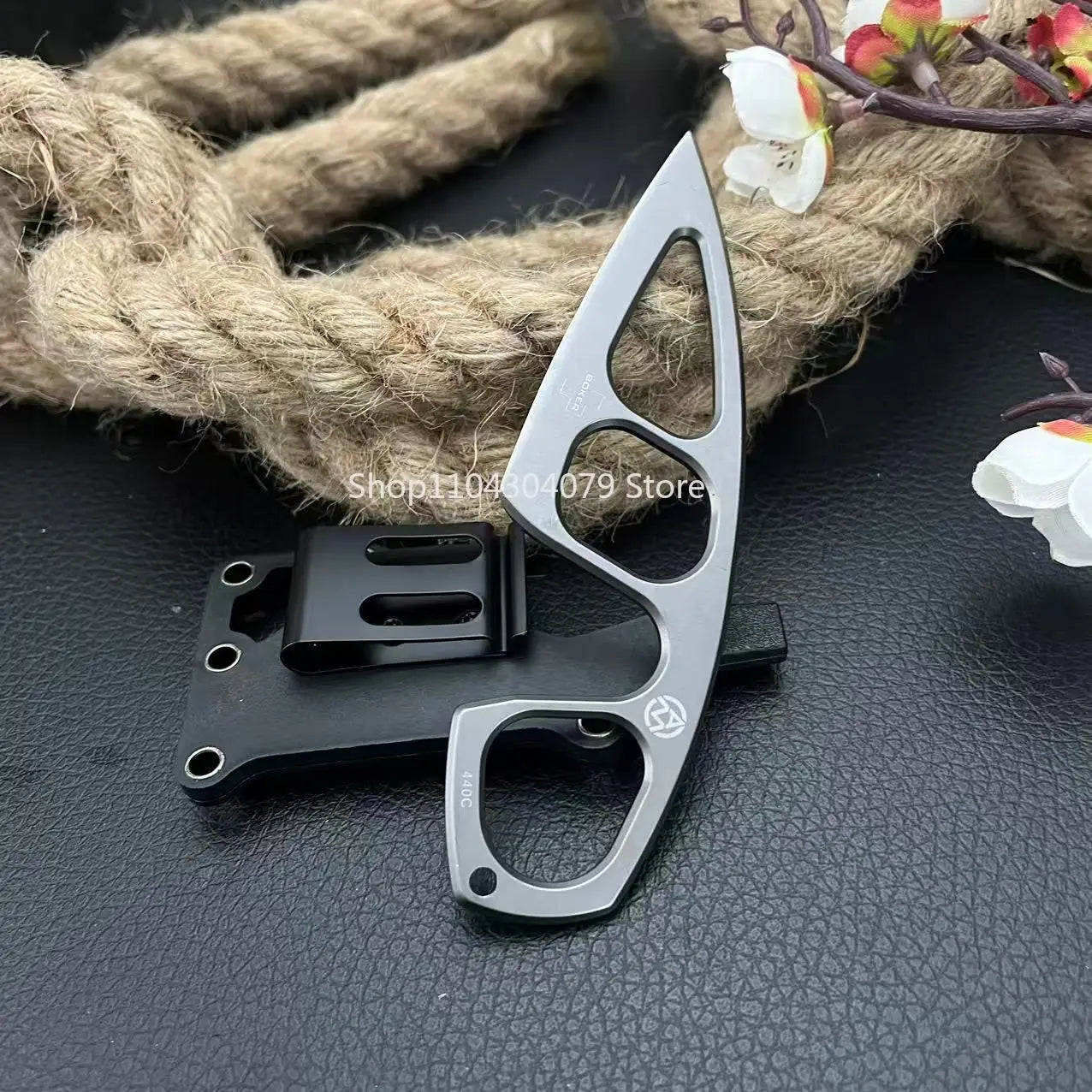 Everyday Carry Multi-purpose Hunting Knife All Steel Knives Tool with Secure Sheath for Hiking, Outdoor Adventure, Camping Gear