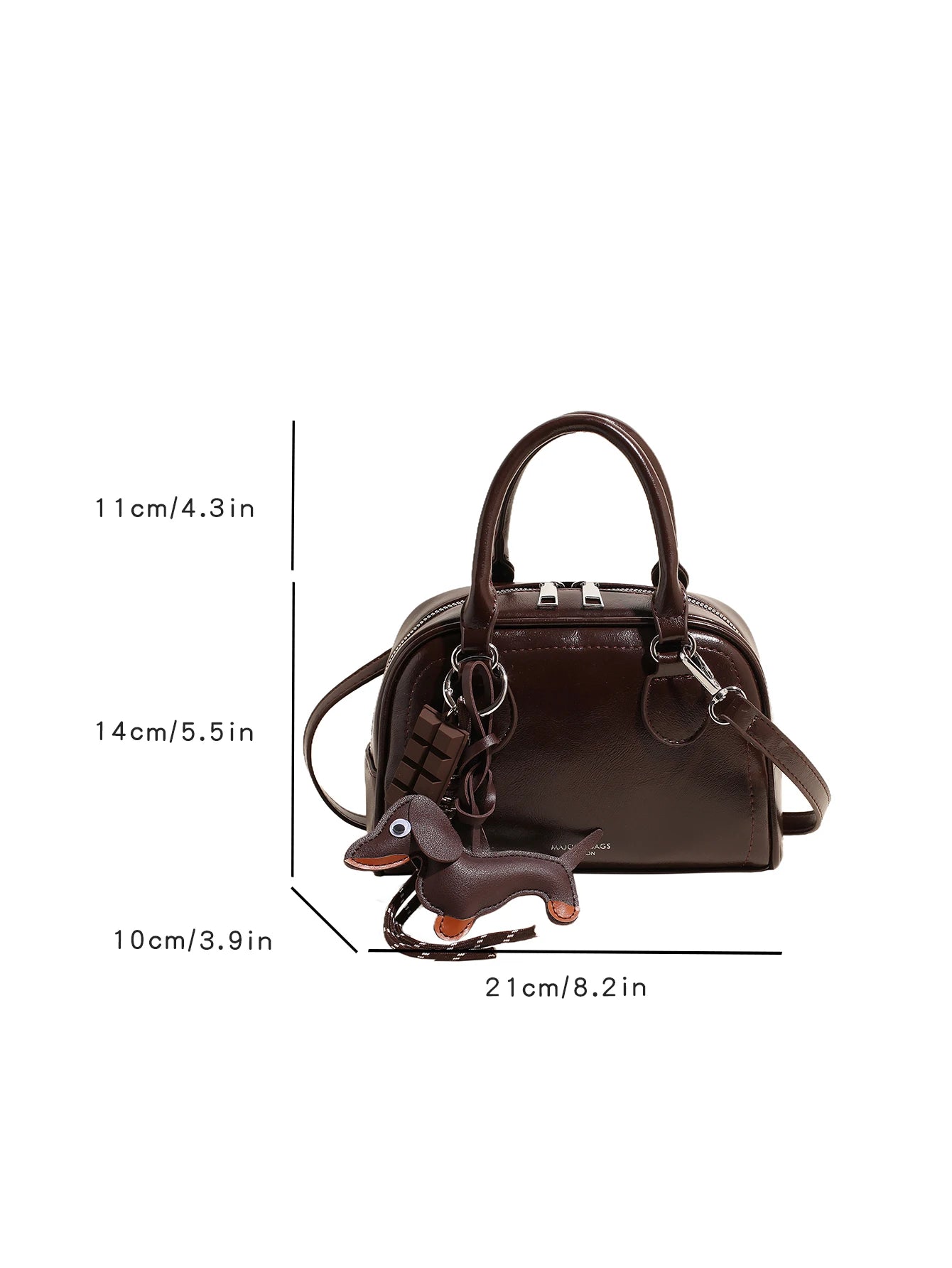 Fashionable and casual handbag for women, made of oiled leather, with a shoulder strap, available in various colors.