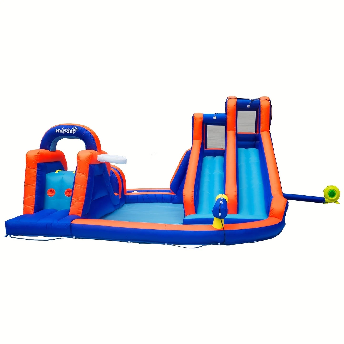 HapCap Inflatable Water Slide,Obstacle Course Bounce House for Outdoor Backyard,with Air Blower,13.8 ft x 13.5 ft