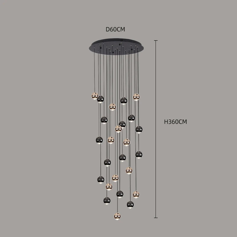 Modern home decor led lights pendant light lamps forstaircase Chandeliers for living room hanging light indoor lighting