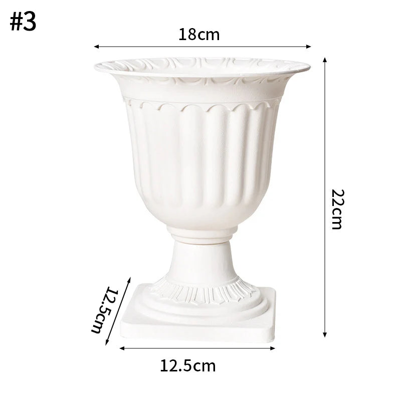 Nordic Vase Imitation Ceramic Flower Bottle Decorative Flowerpot Flower Arranging Ornament Plastic Home Plant Pot Wedding decor