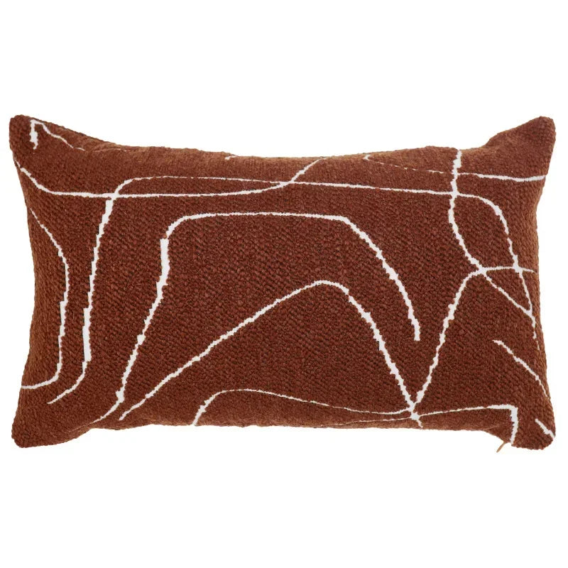 Modern Luxury Living Room Sofa Cushion Cover Decorative Pillowcase Woven with Orange Leather Home Decor Pillow Cover 45x45cm