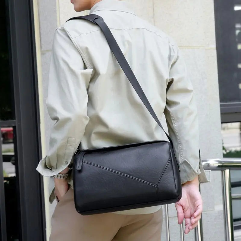 New Fashion Luxury Men's Handbags Cow Genuine Leather Male Shoulder Bag Men Real Natural Leather Crossbody Bag Messenger Bags