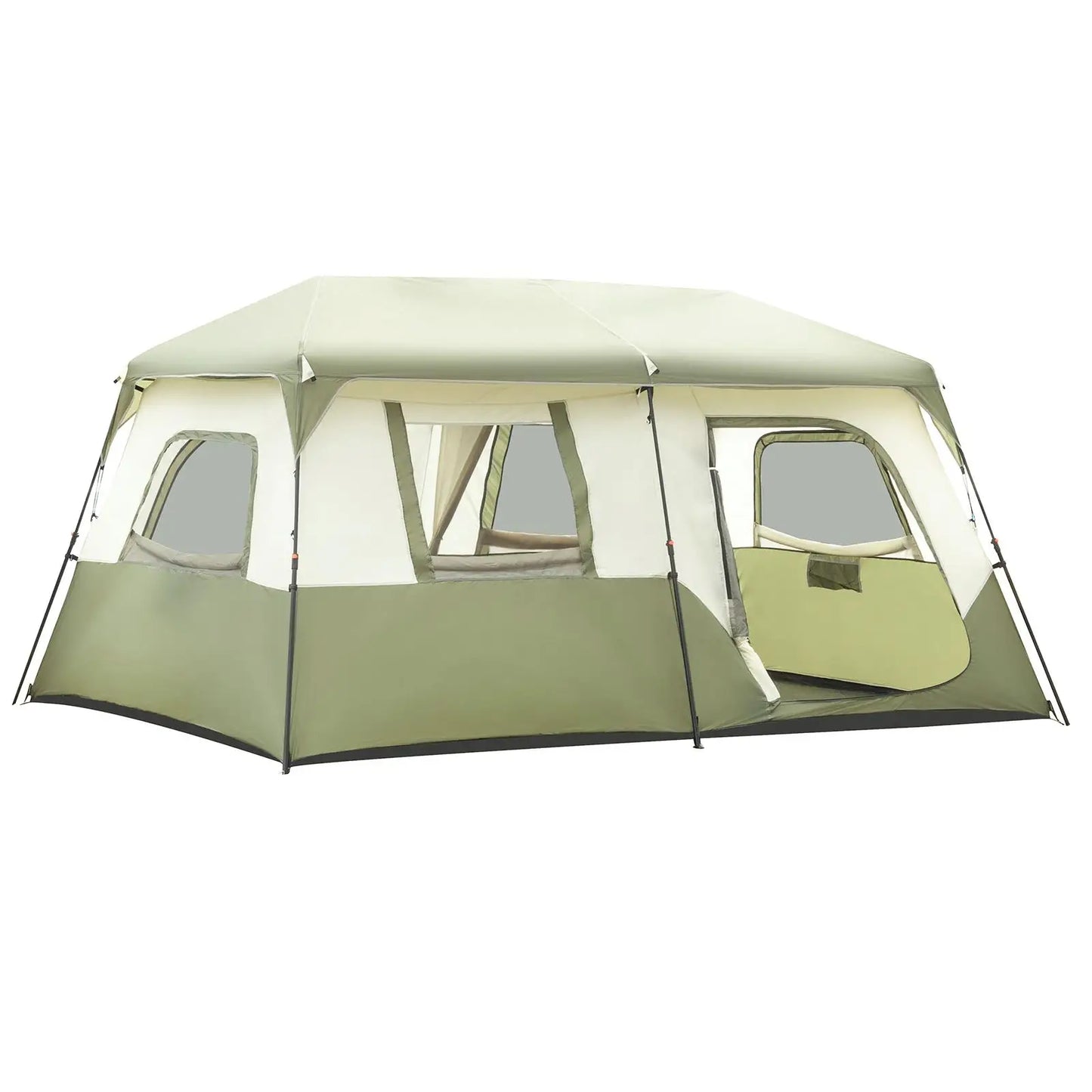 8-Person Instant Camping Tent with Rainfly & Windproof Feature, Quick Setup in 60 Seconds - for family Hiking Gear with Carry