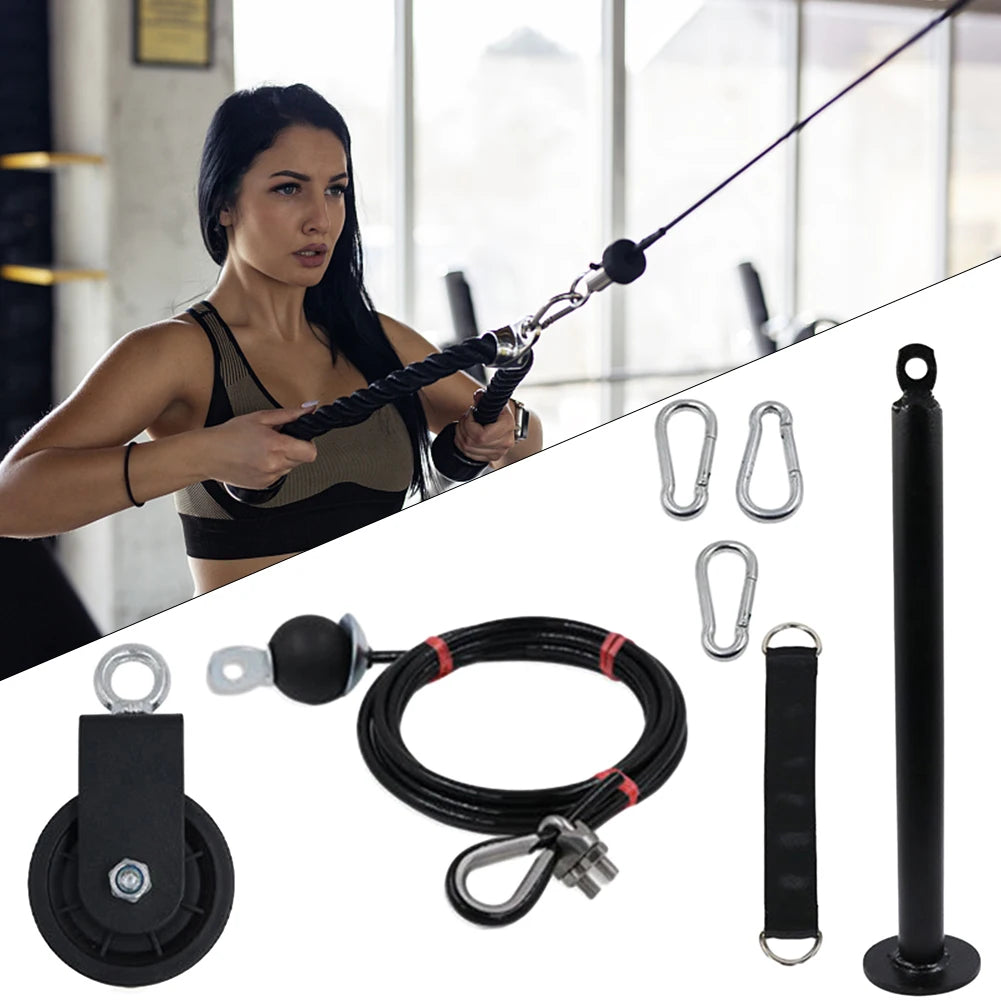 Home Gym Exercise Pulley System Equipment LAT Pull Down Attachment Fitness LAT Lift Pulley System for Home Gym Weight Fitness