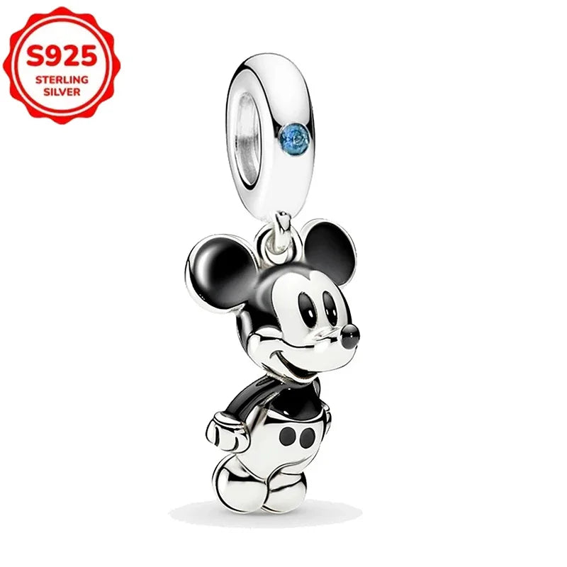 For Original Women 925 Bracelet Bangle Pendant Charm Disney Stitch 925 Sterling Silver Boutique Bead DIY Jewelry Gift New in Hot