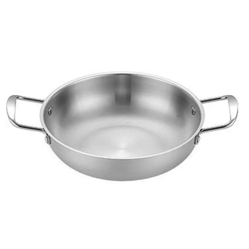 Kitchen Stainless Steel Seafood Rice Pot Home Cooking Paella Pan Picnic Snack Plates Cookware Saucepan Dry Pots with Handle