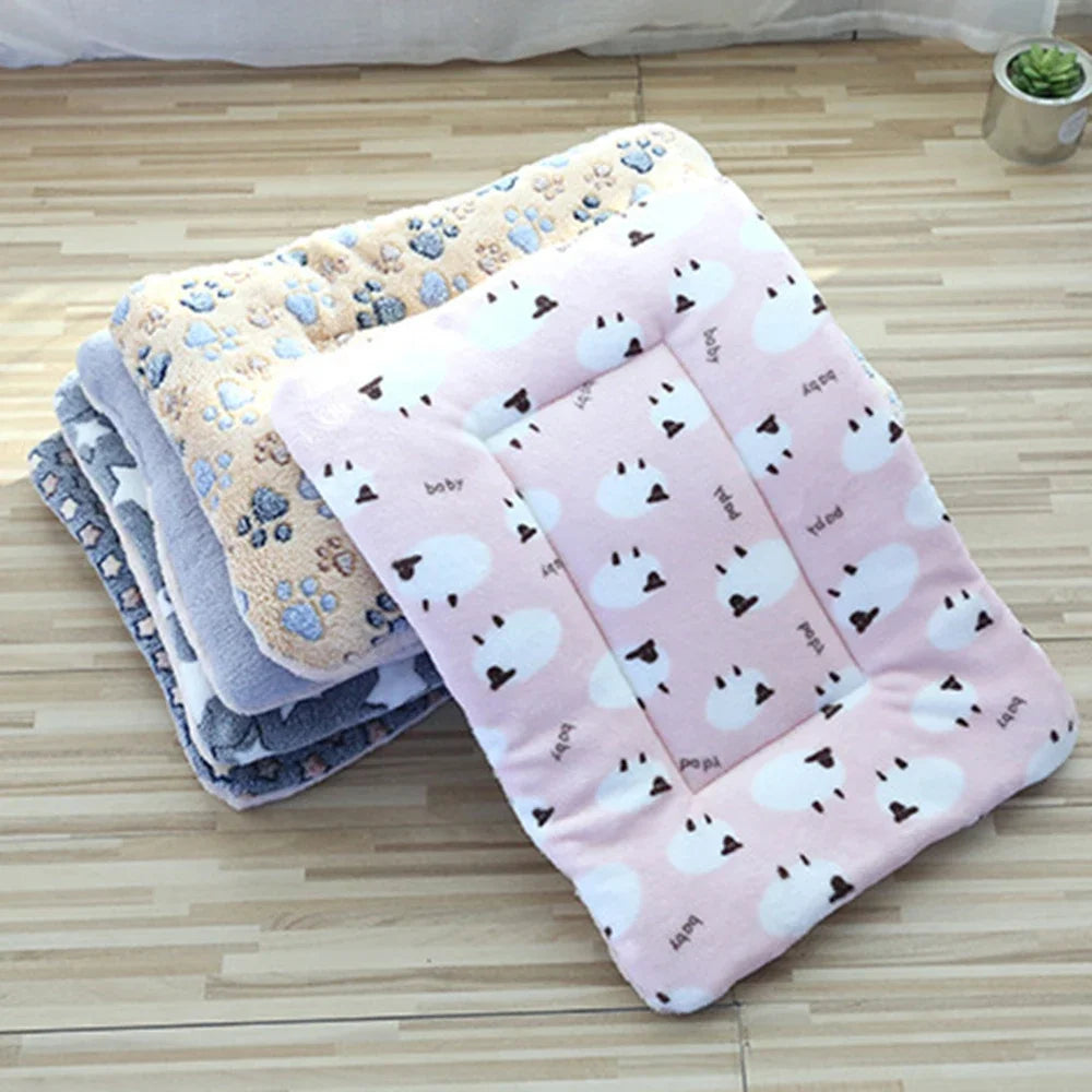 Double Sided Soft Pet Sleeping Pad Warm Dog Bed Cat Litter Lovely Mattress Cushion For Small Pets Home Blanket Pet Supplies