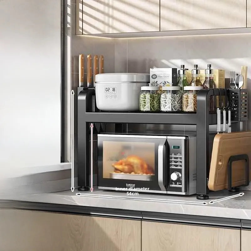Kitchen Microwave Oven Ra Multi-Functional Home Countertop Rice Cooker Oven Storage Support Exble Organization elf