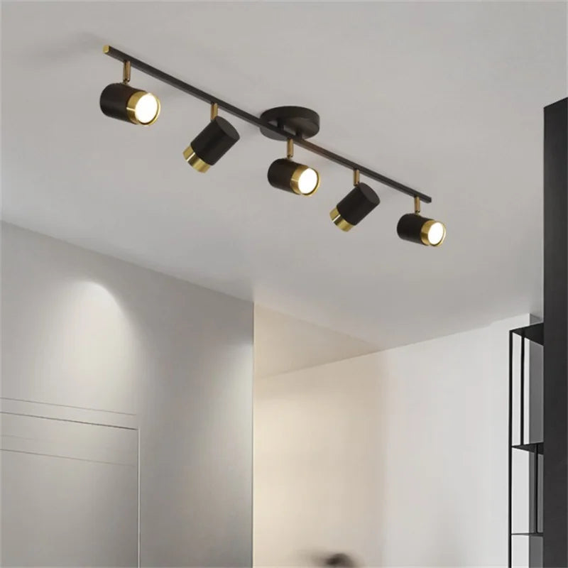 Indoor Lighting Modern Led Ceiling Lamp Black White Chandelier Spotlight for Living Room Bedroom Dining Corridor Spot Light GU10