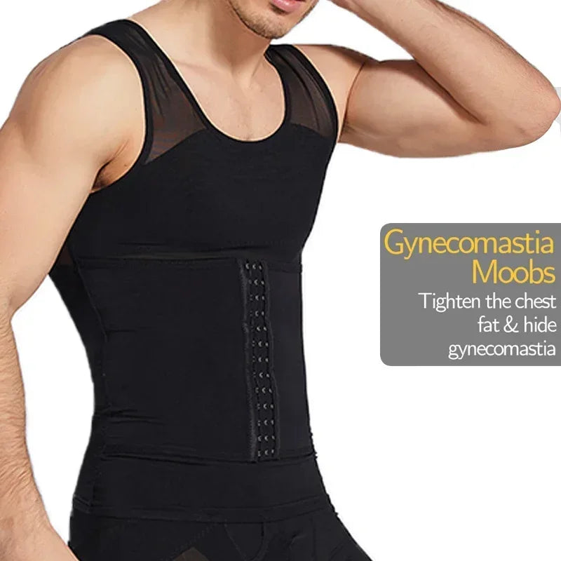 Men Compression Clothing Bodybuilding Mesh Vest Gym Fitness Sweatshirt Male Tracksuit Homme Athletic Tops Workout Tank Tops