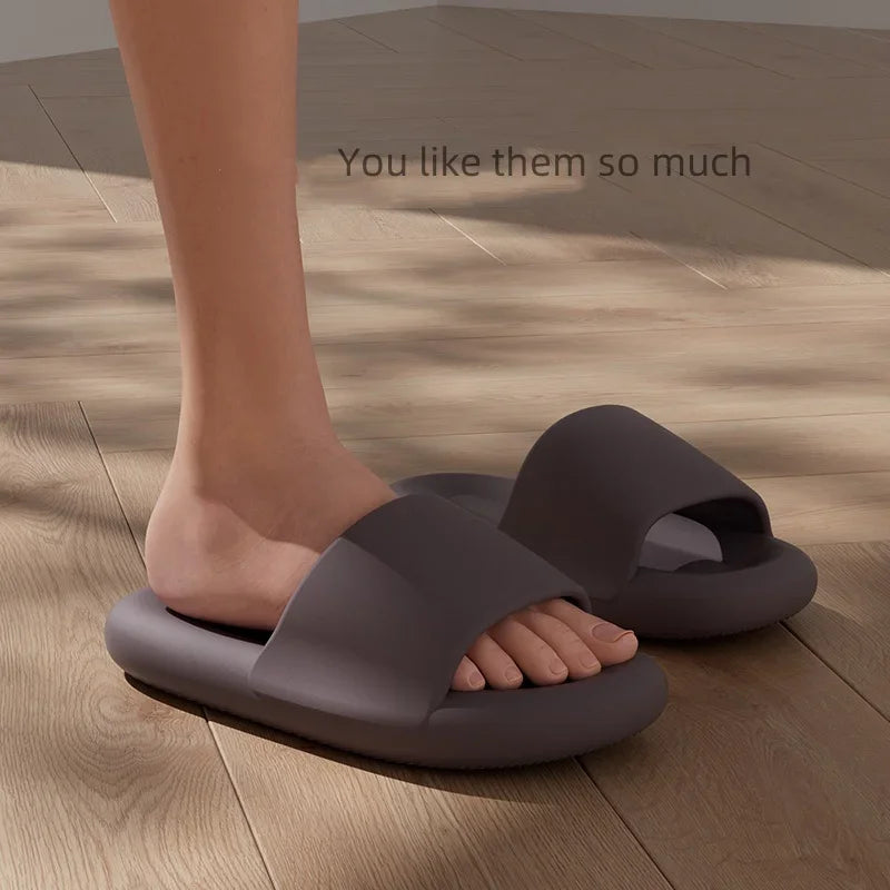 Men's Women's Soft Sole Pillow Slippers Lightweight Open Toe Non Slip EVA Sandals Indoor Outdoor Quick Drying Bathroom Shoes