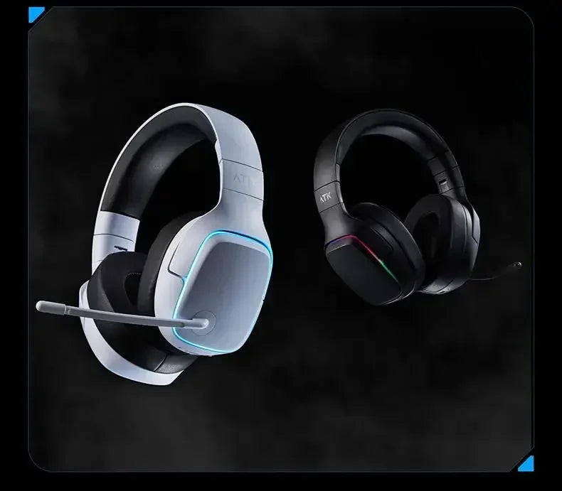 Atk M1 Headphone Mercury I Noise Reduction Wireless Bluetooth Csgo Gaming Headset 1200mah Head-Mounted Gamer Earphones Custom