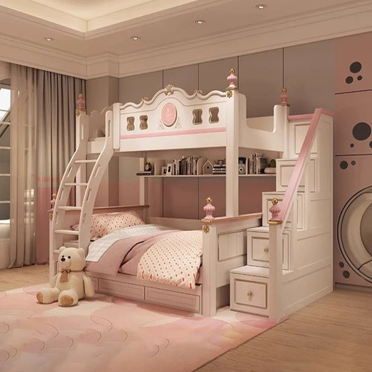 sliding loft bed frame with drawer storage modern luxury bases master bunk beds for kids white girl day bed bedroom furniture