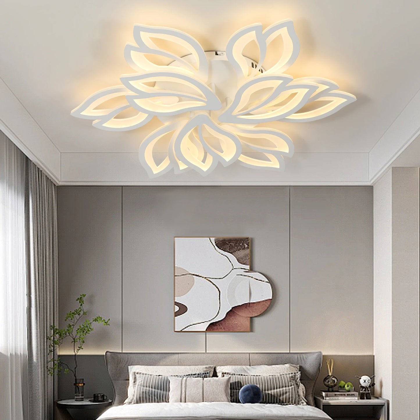 Modern Minimalist LED Chandeliers Dining Living Room Bedroom Study Room Black White Chandeliers Home Indoor Lighting Decor Lamps