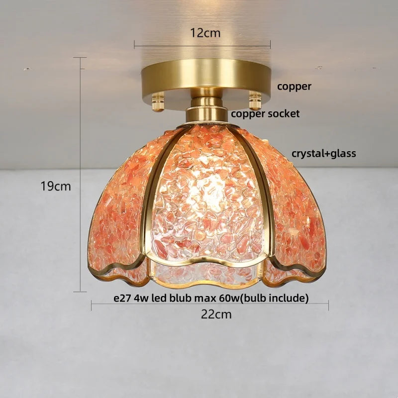 IWHD Home Lighting LED Ceiling Lights Dining Room Aisle Corridor Nordic Modern Glass Crystal Ceiling Lamp Luminaires Plafonnier
