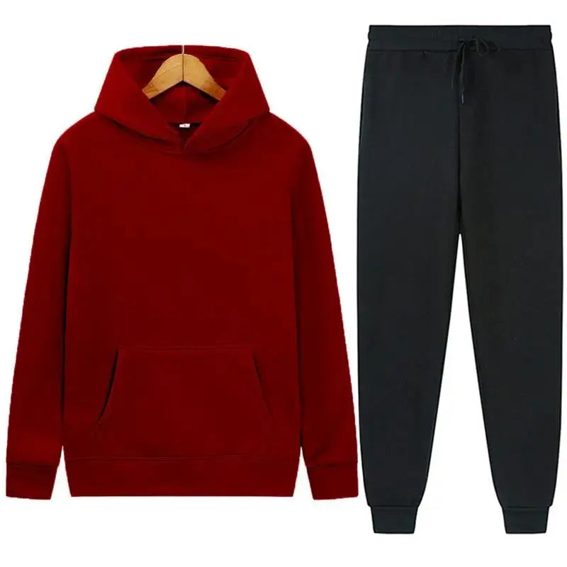Men's Hooded Sweatshirts and Men Pants Casual Men's Tracksuit Sportswear Autumn Winter Men Suit Men's Clothing Leisure Sets Male