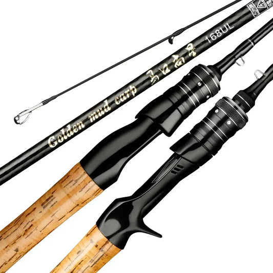 Fishing Rod Carbon Fiber 150cm 168cm 180cm  UL Tip Lure Fast Ultra light Spinning Casting Rod for Trout