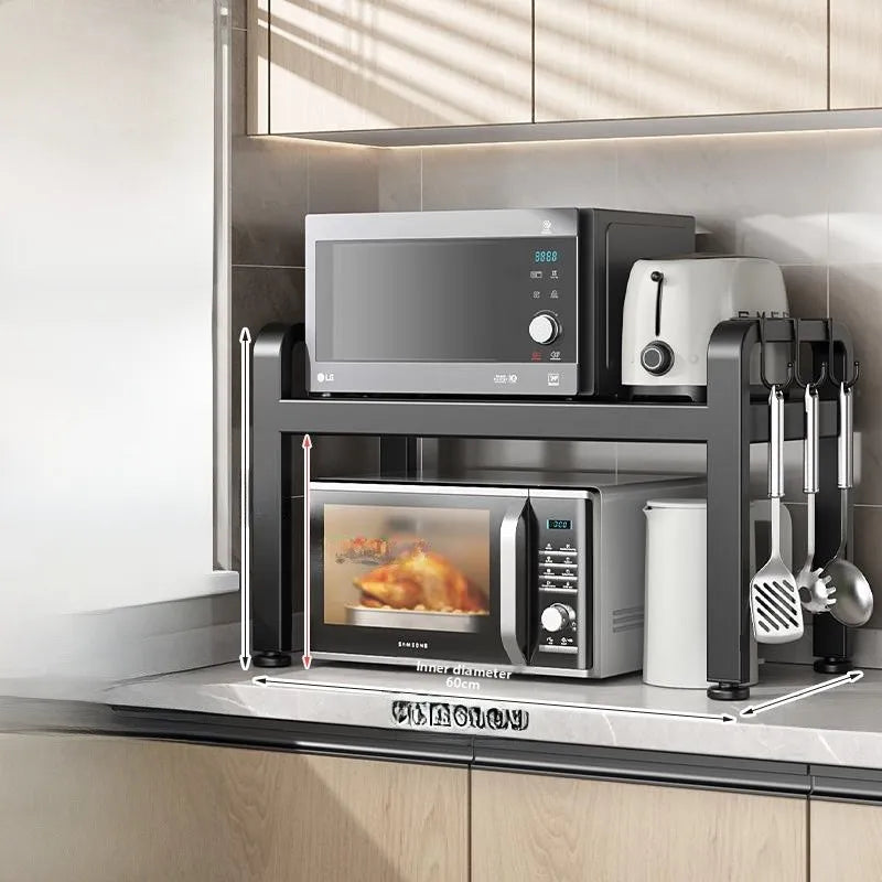 Kitchen Microwave Oven Ra Multi-Functional Home Countertop Rice Cooker Oven Storage Support Exble Organization elf