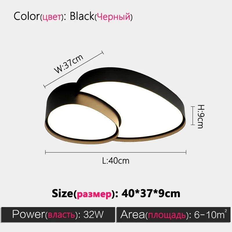 Remote Control Living Room Light Modern Simple LED Ceiling Lamp Lustre Home Creative Indoor Lighting Bedroom Dining Room Fixture