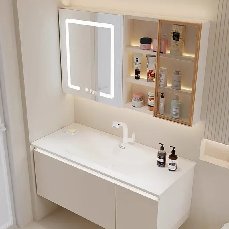 Washbasin Storage Bathroom Cabinets Mirror Wall Shelf Tool Drawer   Display Casa Arredo Room Furniture YY50BC