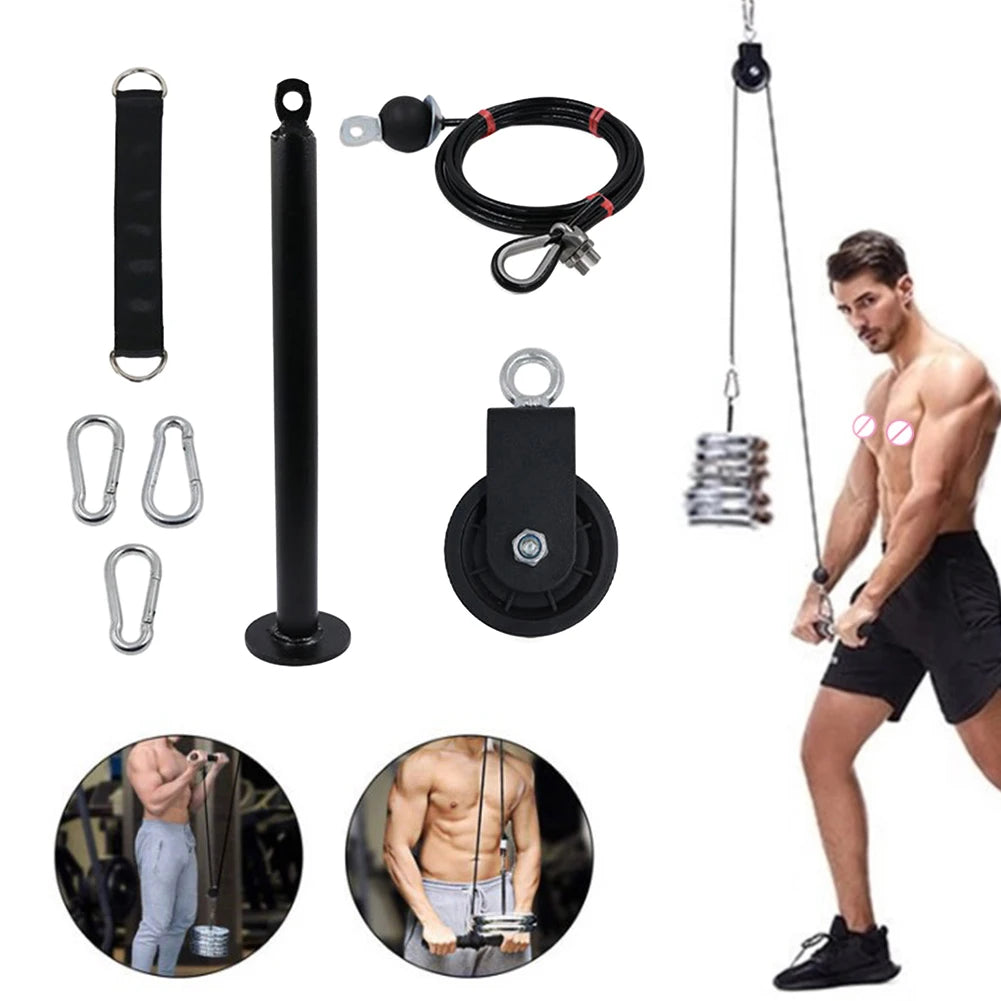 Home Gym Exercise Pulley System Equipment LAT Pull Down Attachment Fitness LAT Lift Pulley System for Home Gym Weight Fitness