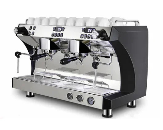 Commercial Coffee Maker CRM3120C Dual Head Coffee Machine, Independent Multi Boiler System, Adjustable Extraction Temperature