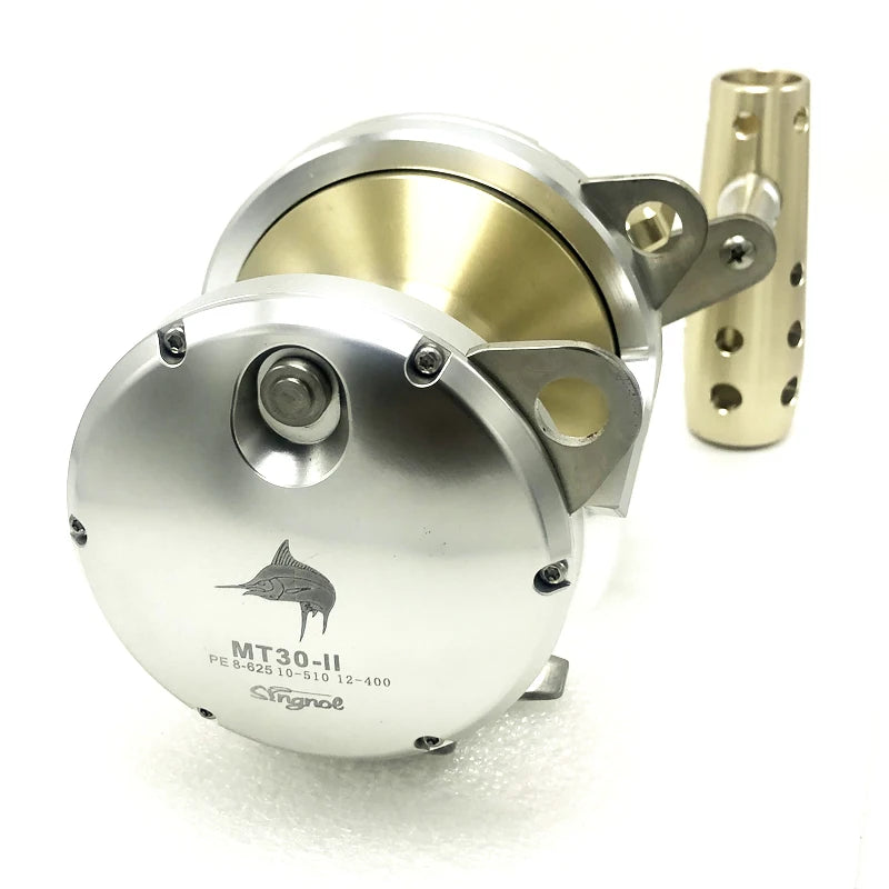 Metal Sea Fishing Reels, All for Goods, Low Speed Bait, Big Fish Equipment, Windlass, Max Drag  30 Kg , Saltwater Heavy Reel