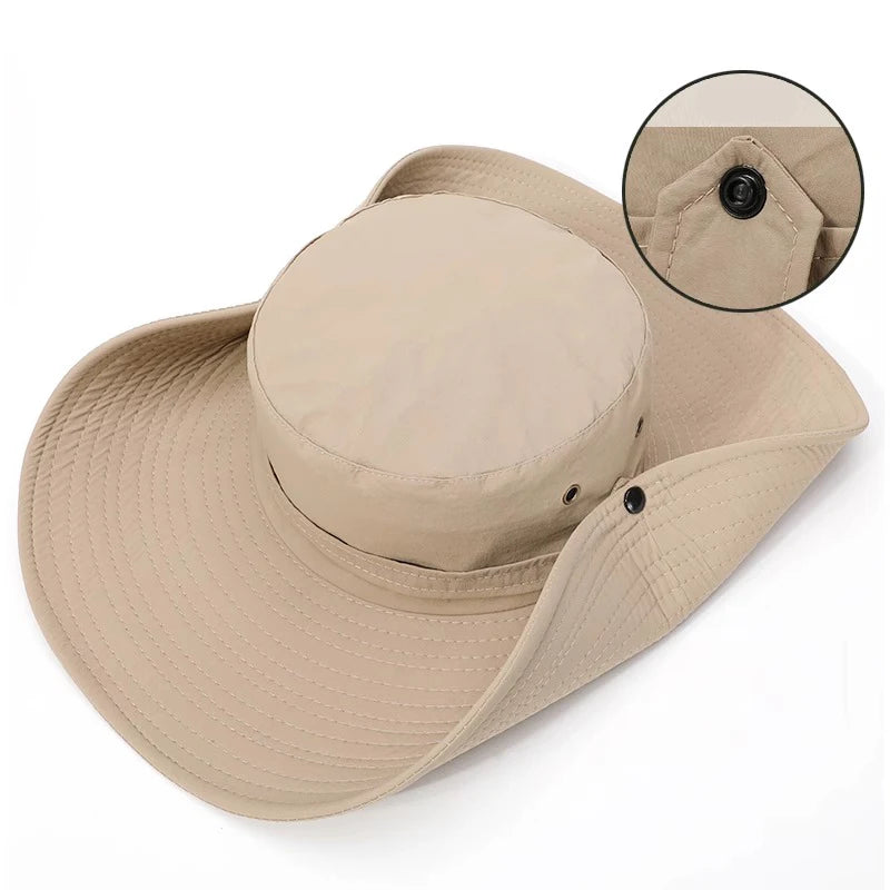 Adjustable Outdoor Fishing Hat Sunscreen Protection Breathable Sunshade Foldable Men Women Hiking Camping Casual Fishing Cap