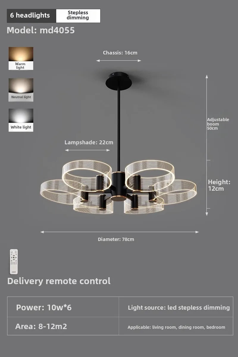 Living Room Pendant Light Simple Luxurious Nordic Fixture Bedroom Dining Room Ceiling Chandelier Home Decor Lighting 220V 110V