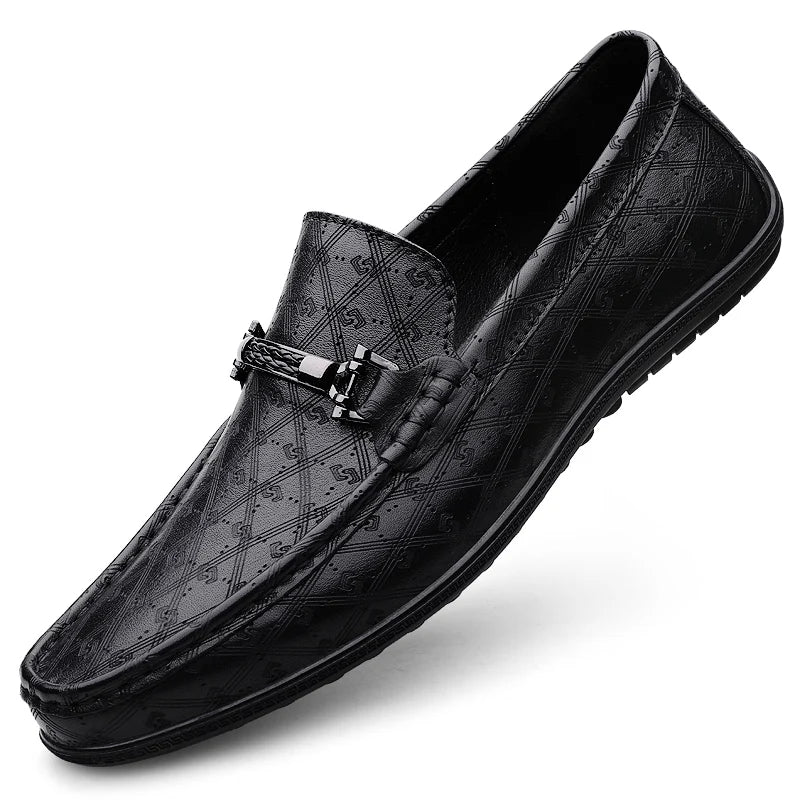 High End Loafers Shoes Casual Leather Shoes Men's Handmade Business Formal Flat Shoes Driving Footwear Breathable Male Moccasins